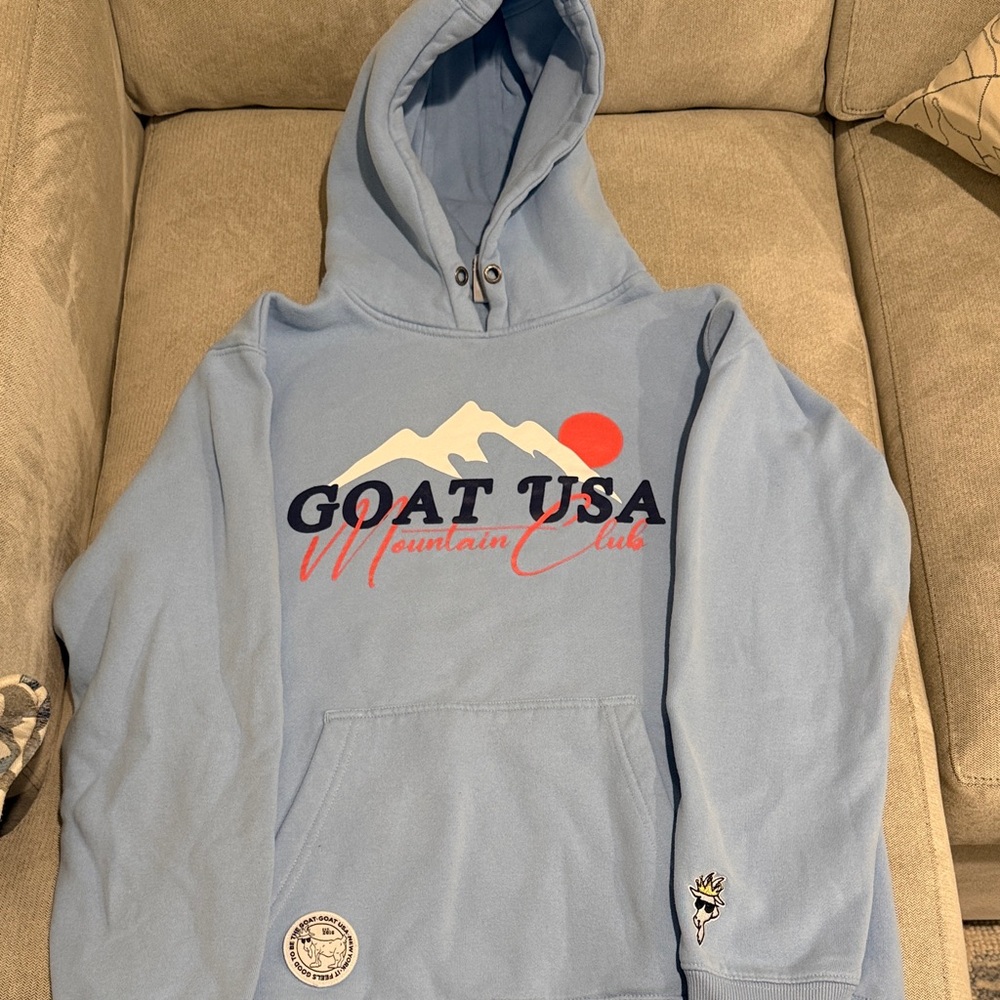 GOAT USA Blue Hoodie - Men's Sweatshirt